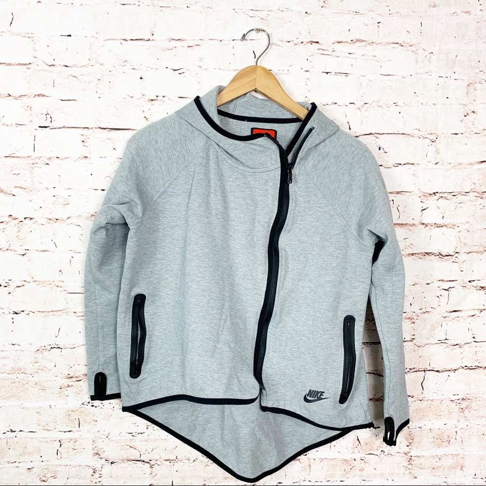 Nike Tech Full Zip Cape Hoodie Gray - Picture 1 of 7